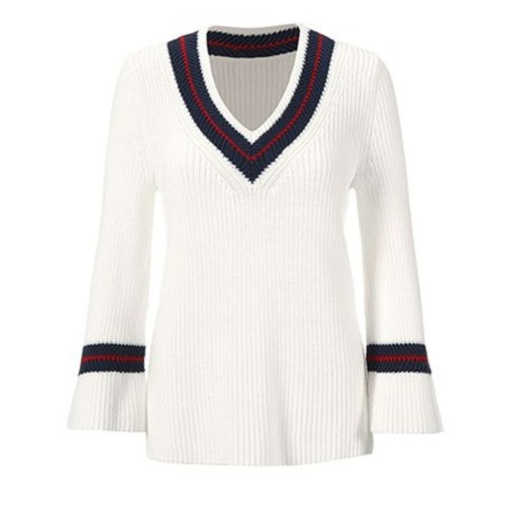 cabi Sweater -- Ace Pullover -- White -- Size S